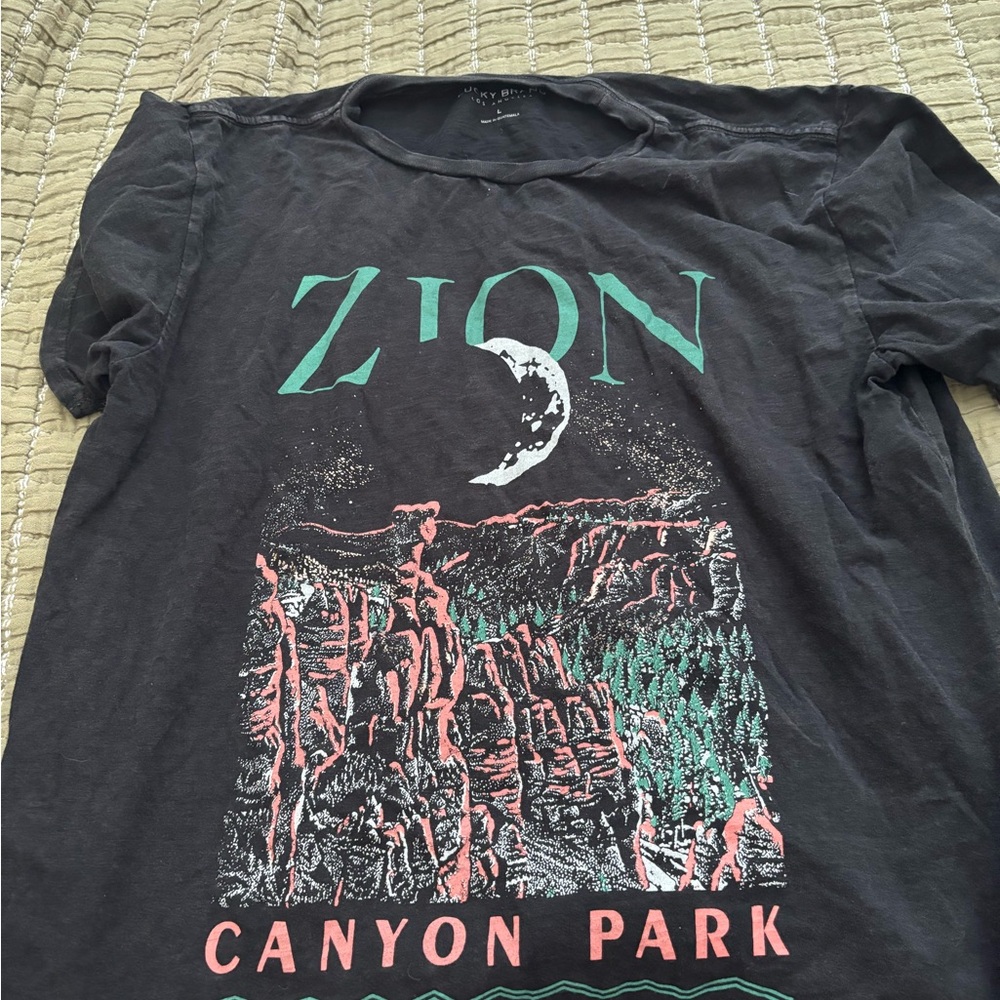 Lucky Brand Black Zion Graphic Tee